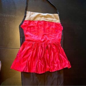 Red and Beige Apron